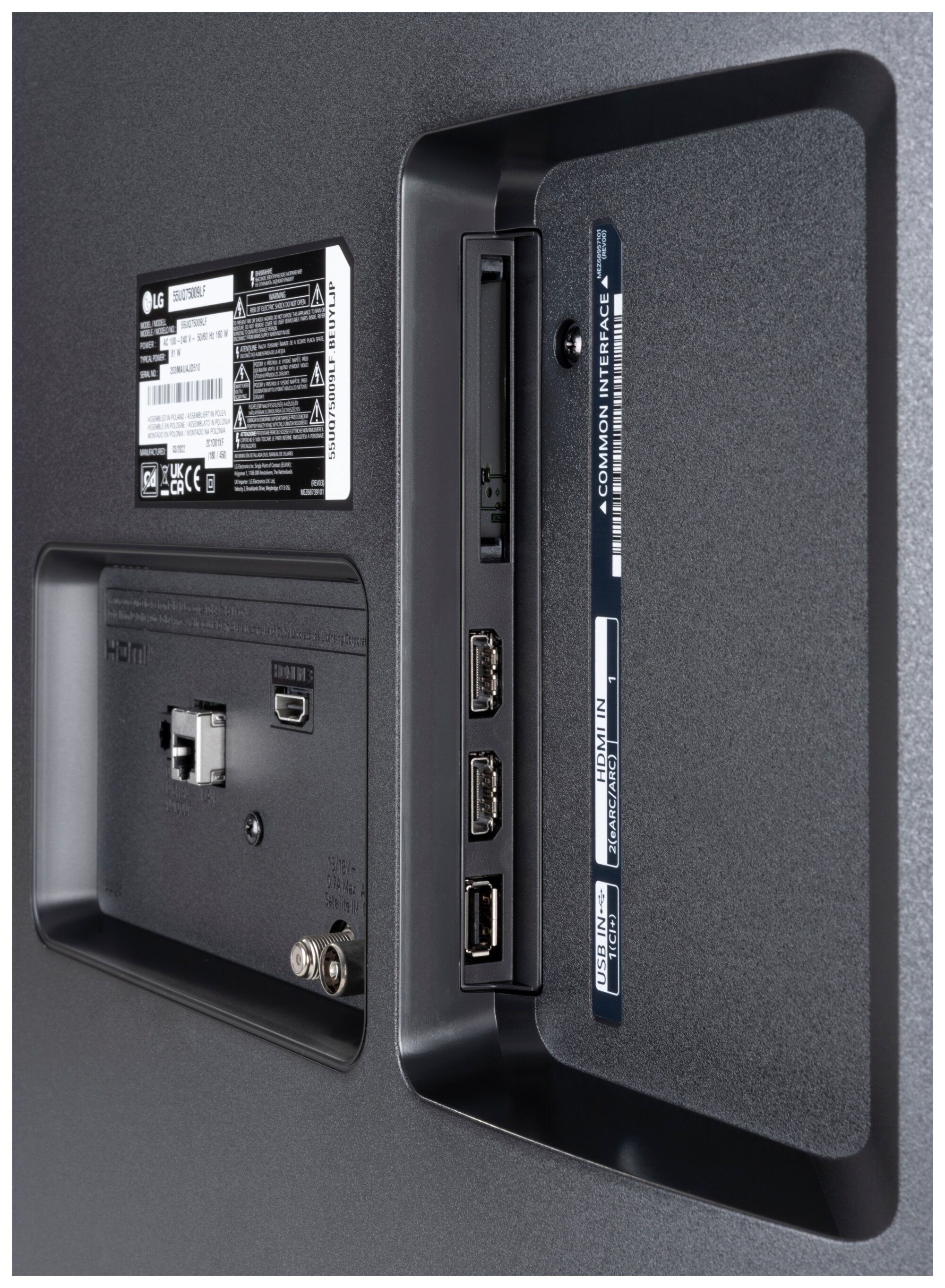 LG 55UQ75009LF Anschlüsse