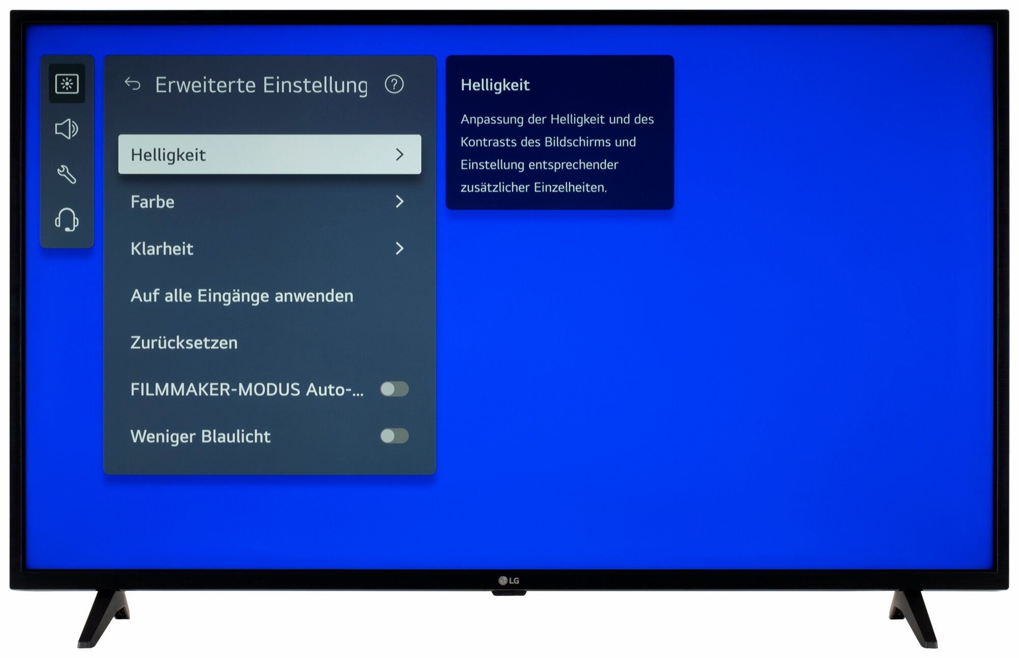 LG 43UQ75009LF Bildschirmmenü