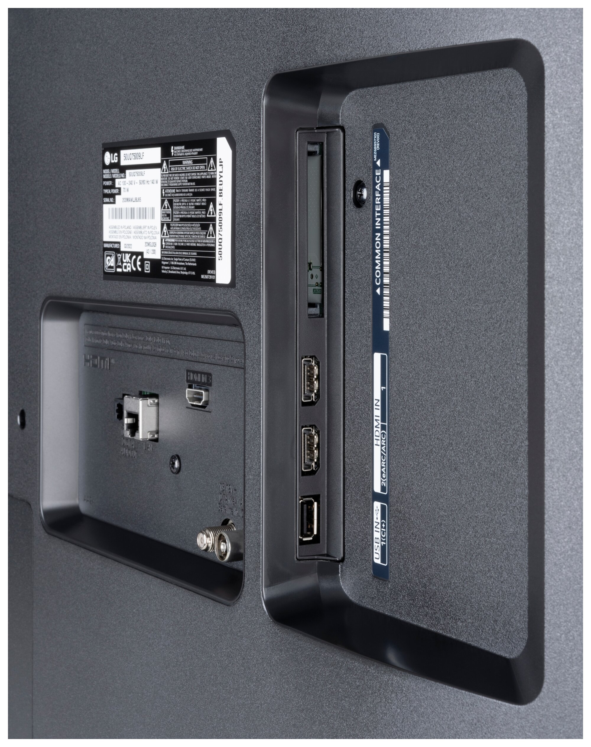 LG 50UQ75009LF Anschlüsse
