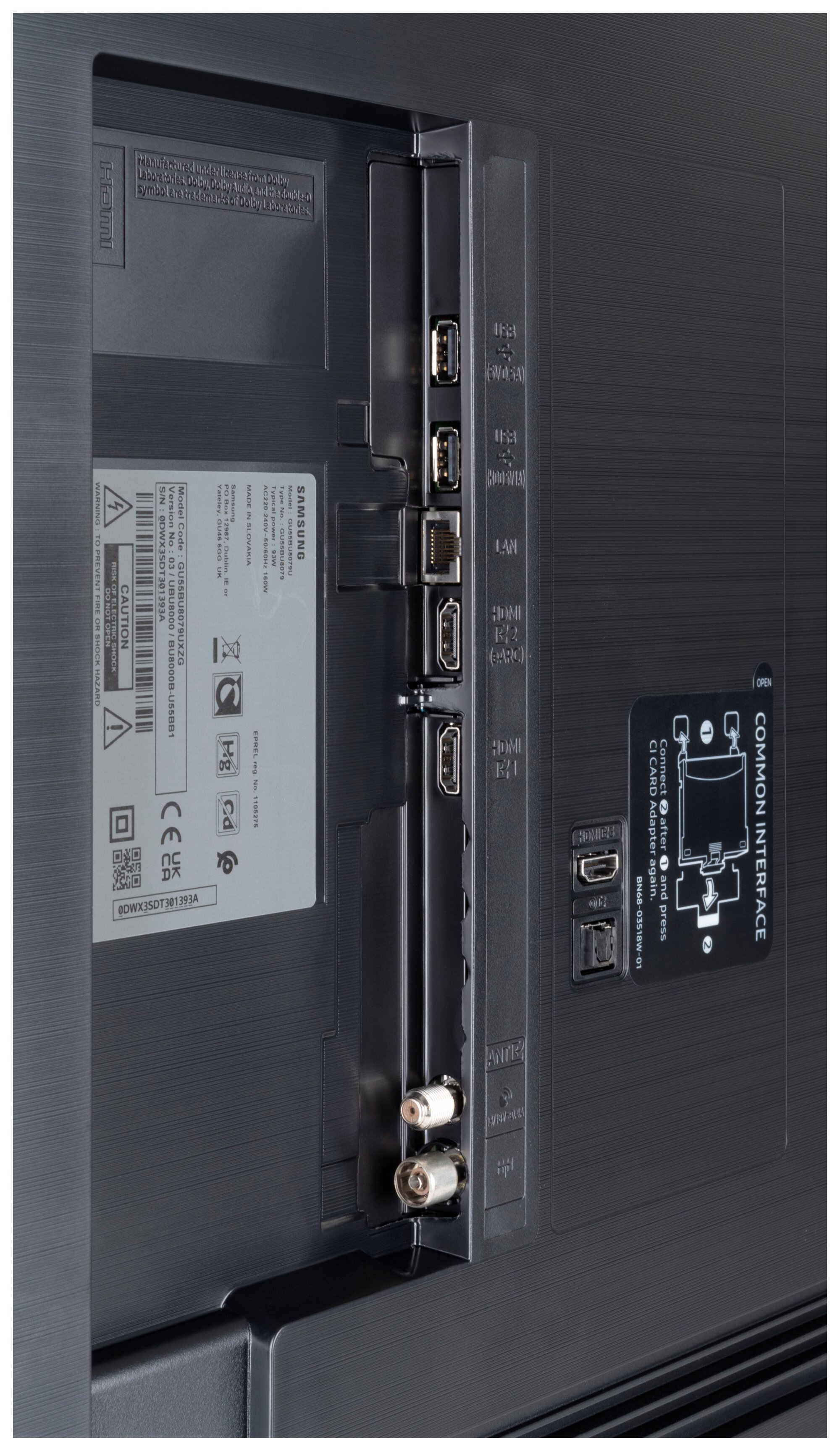 Samsung GU55BU8079U Anschlüsse