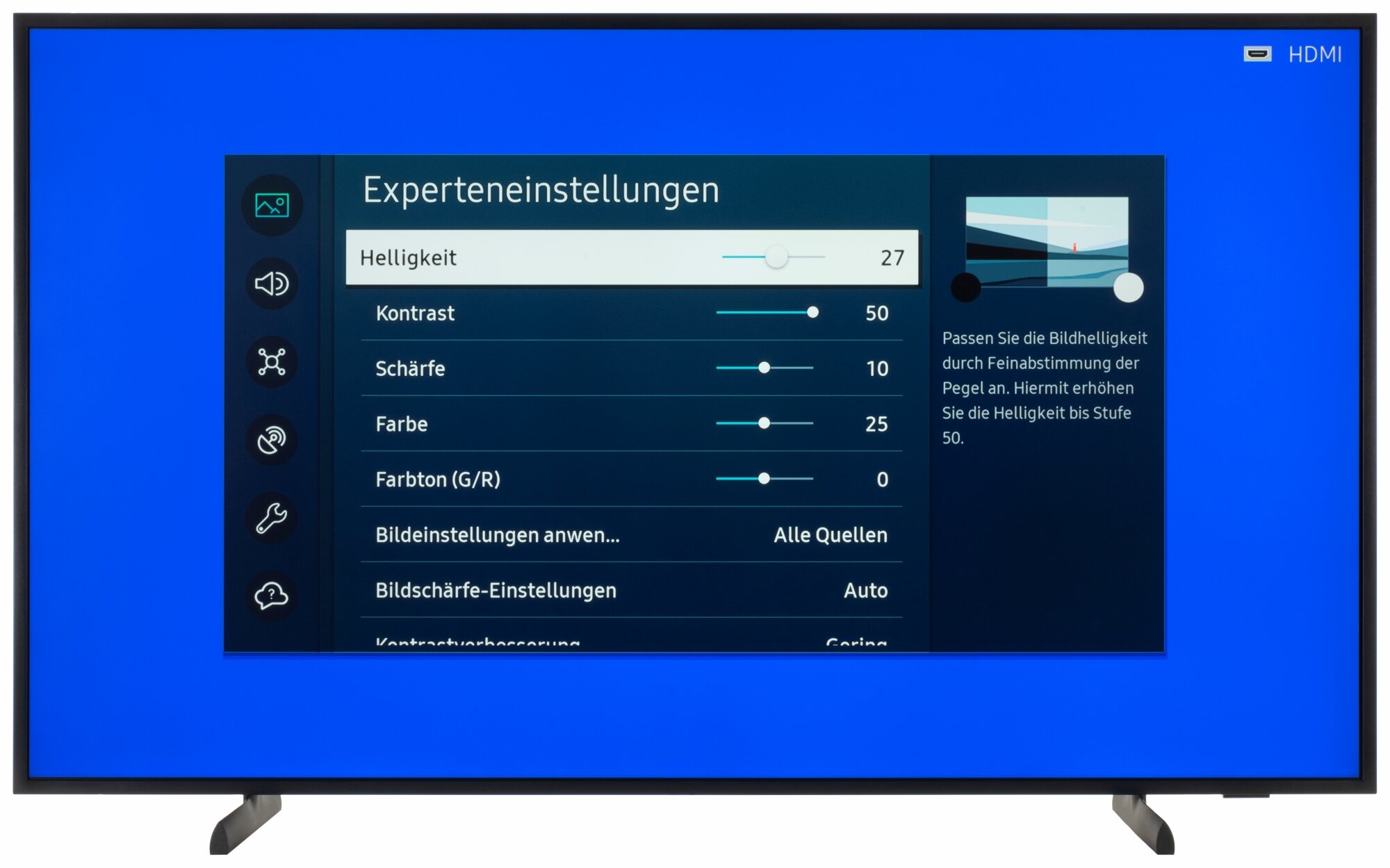 Samsung GQ50LS03BAU Bildschirmmenü
