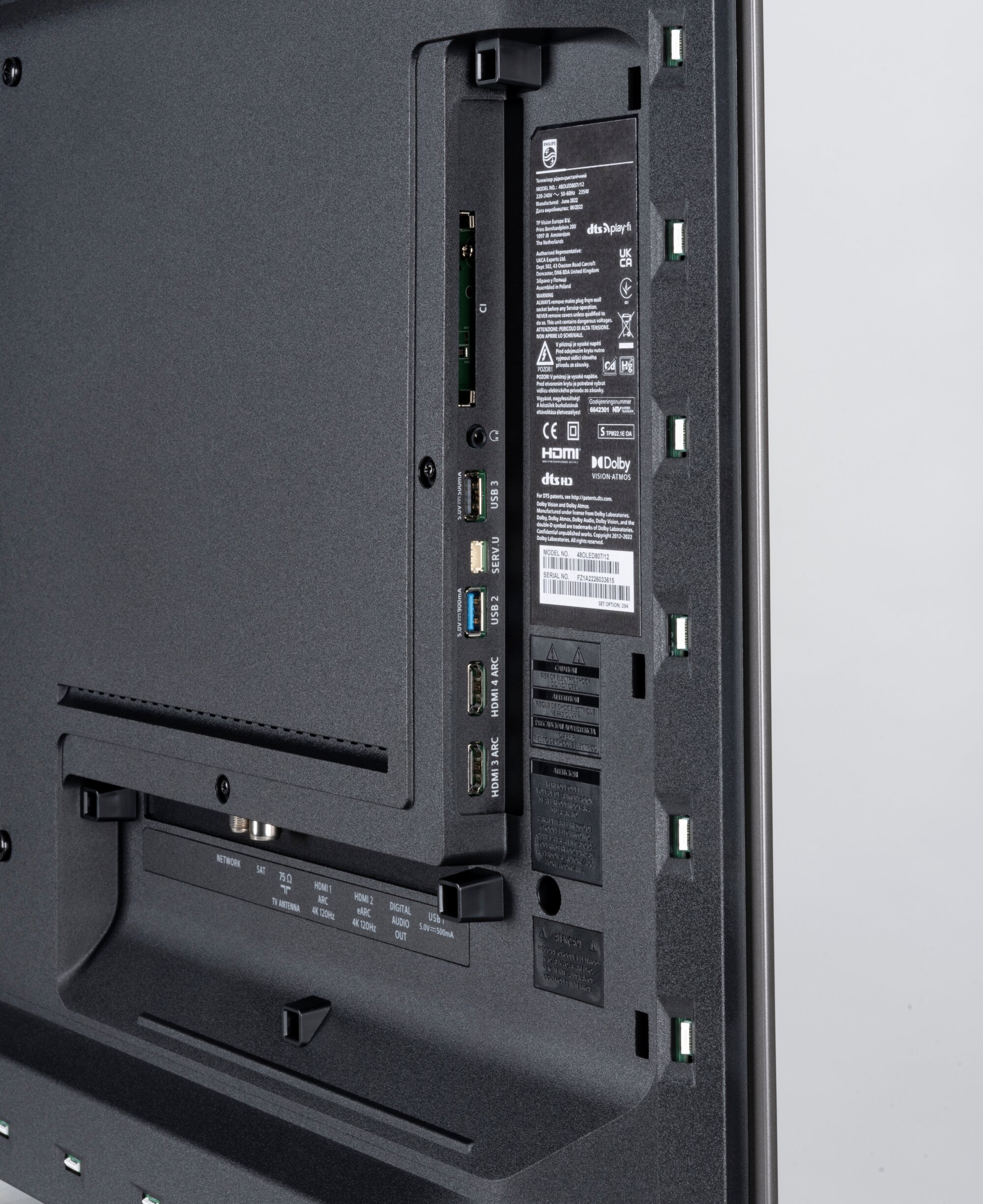 Philips 48OLED807 Anschlüsse