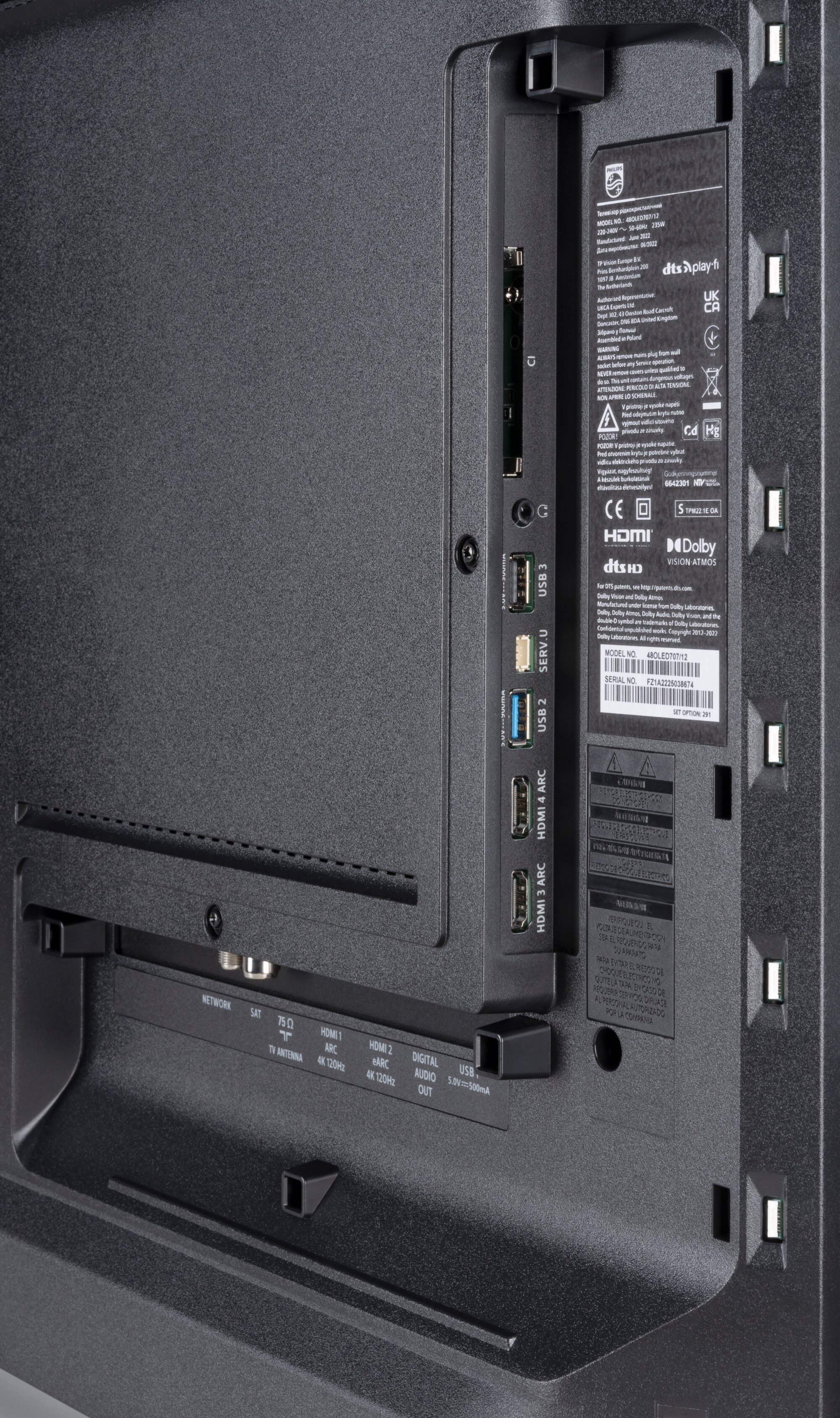 Philips 48OLED707 Anschlüsse