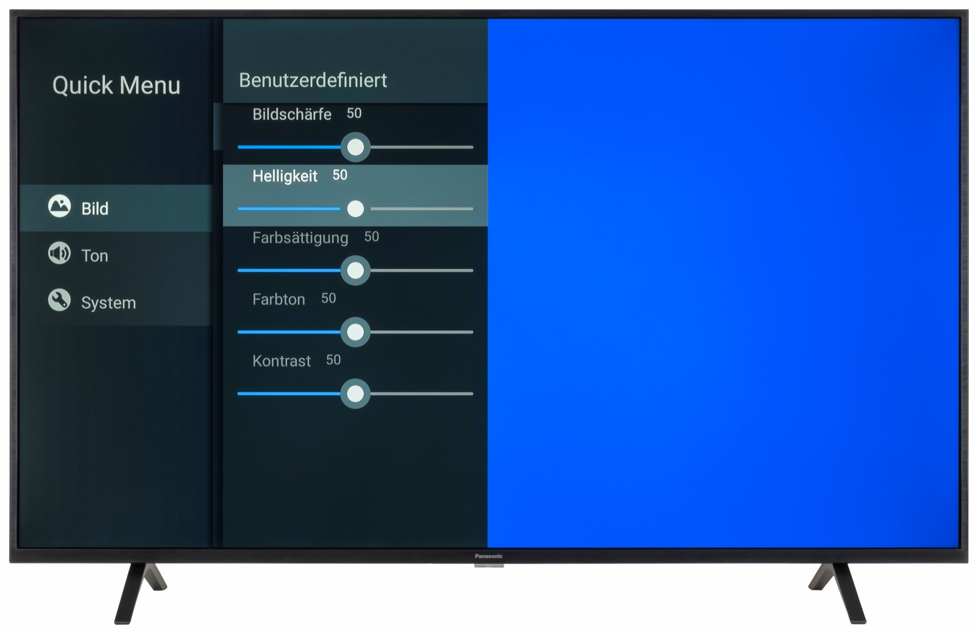 Panasonic TX-50LXW704 Bildschirmmenü