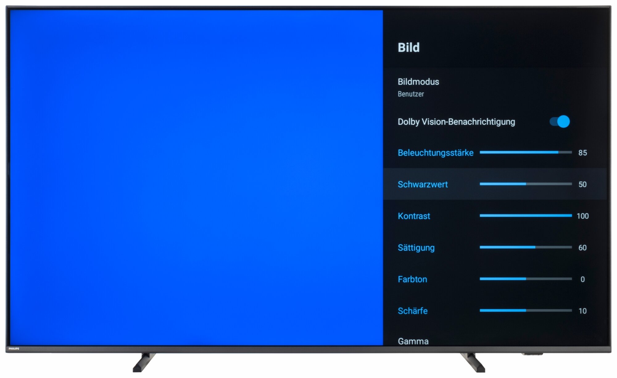 Philips 65PUS8007 Bildschirmmenü
