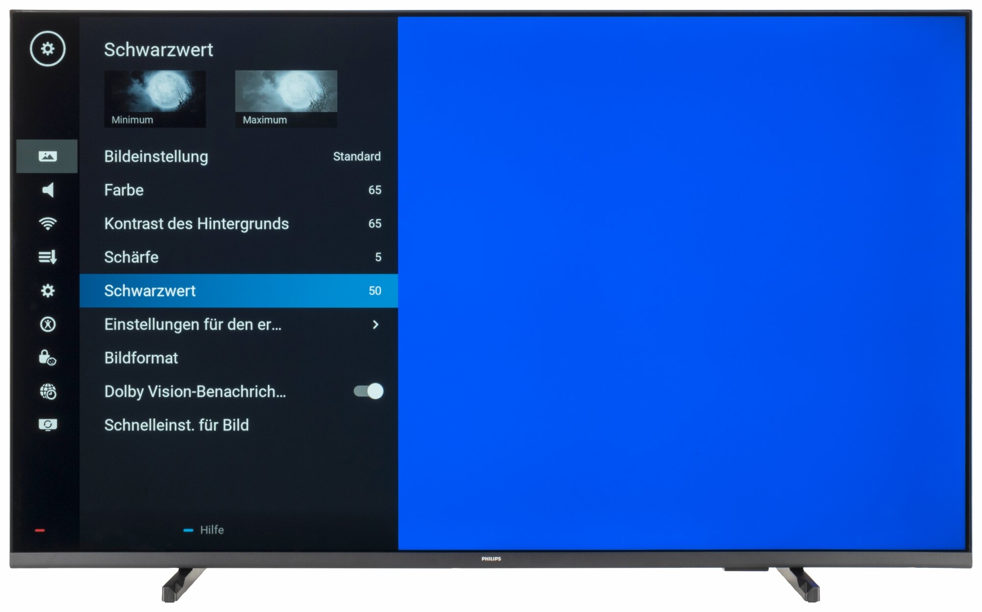 Philips 55PUS7607 Bildschirmmenü