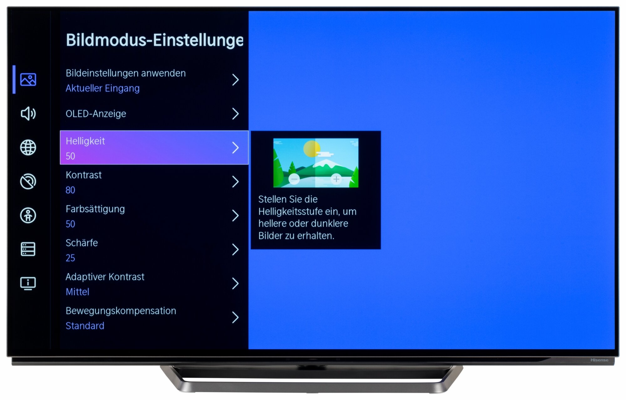Hisense 48A85H Bildschirmmenü