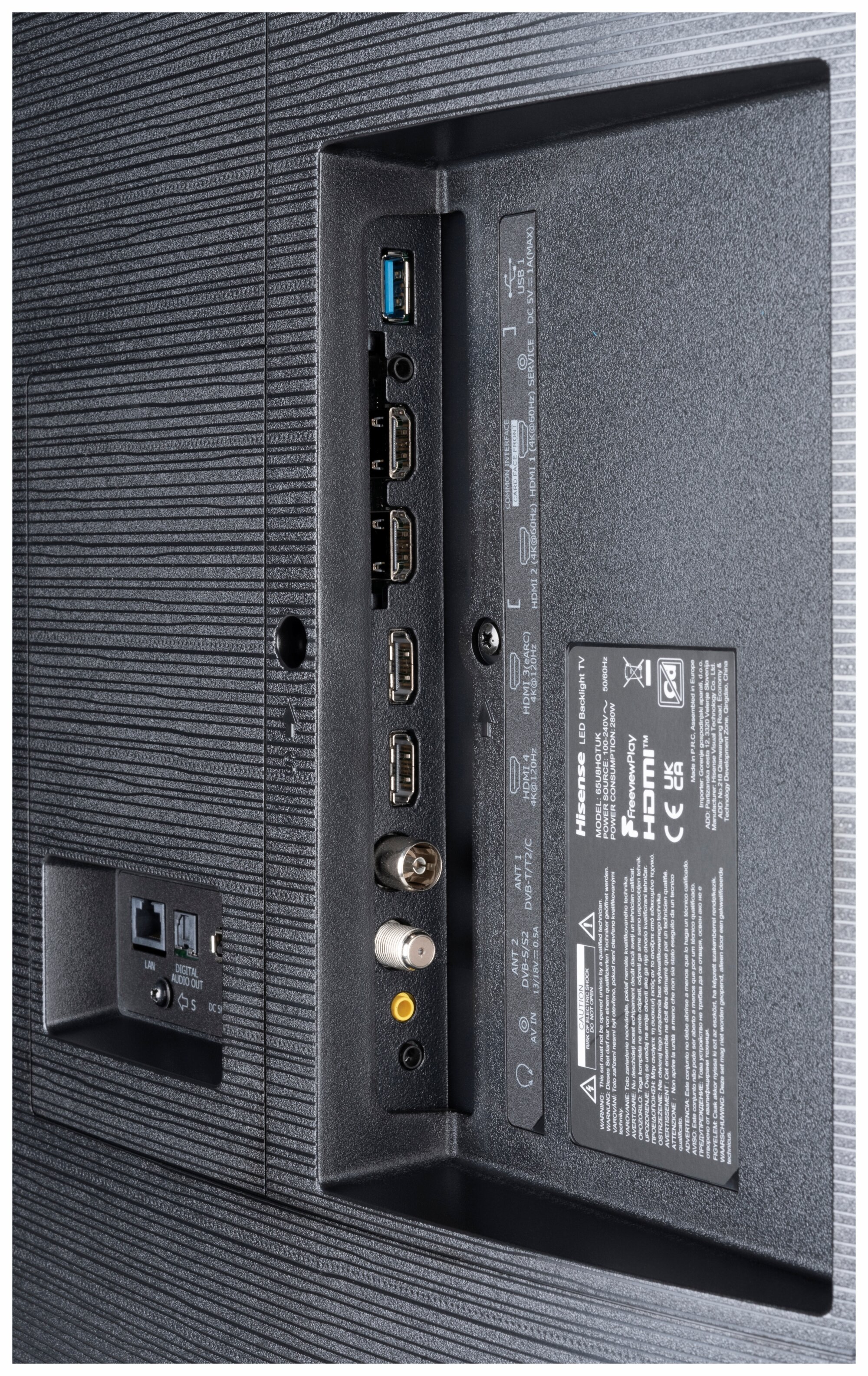 Hisense 65U87HQ Anschlüsse