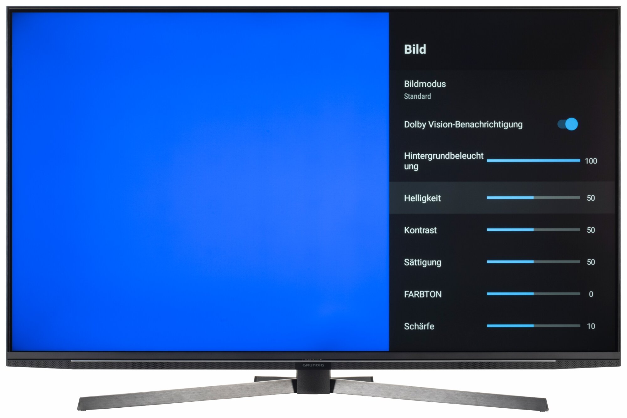 Grundig 55 GUB 8250 Bildschirmmenü