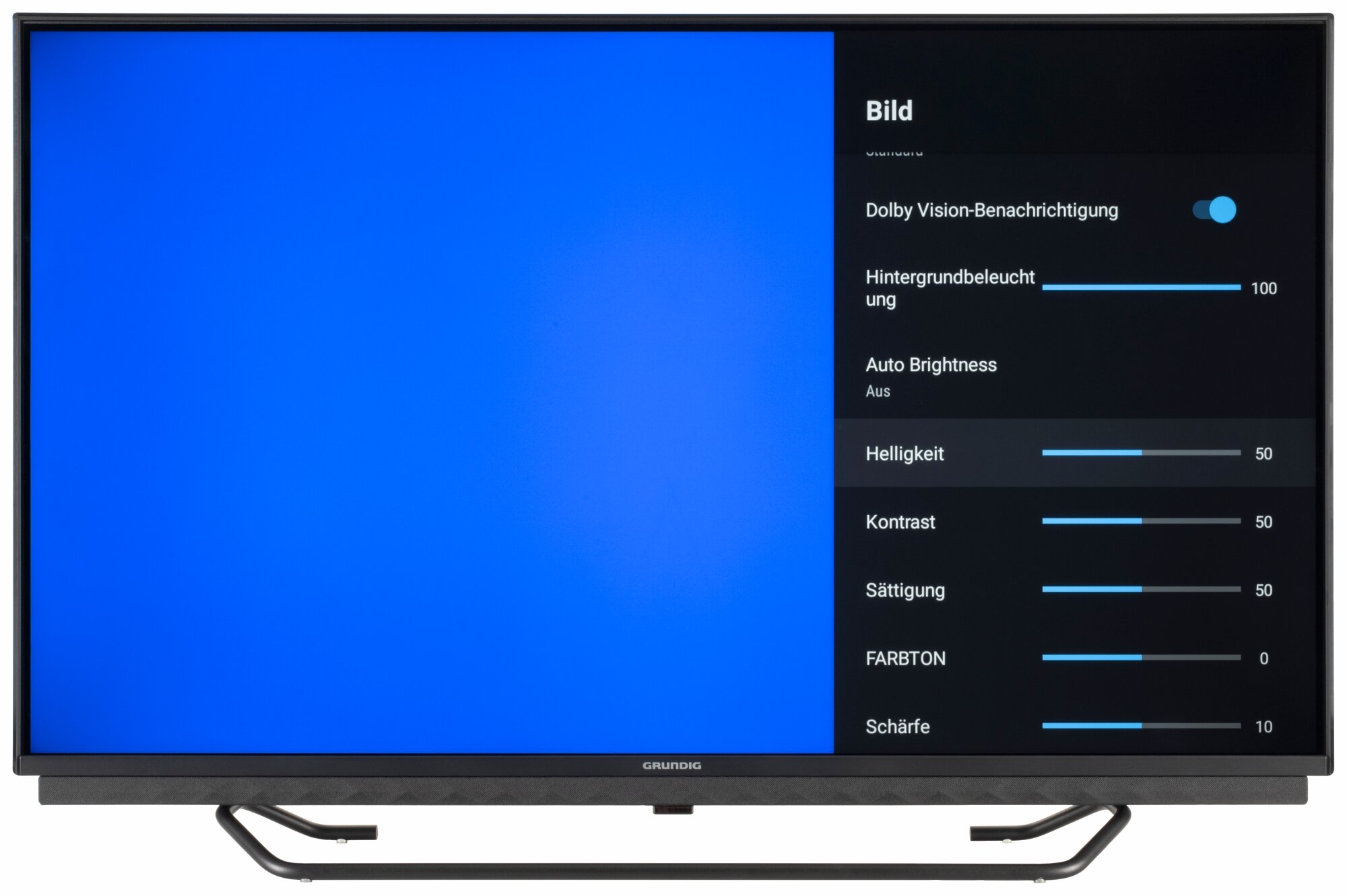 Grundig 43 GUB 7240 Bildschirmmenü