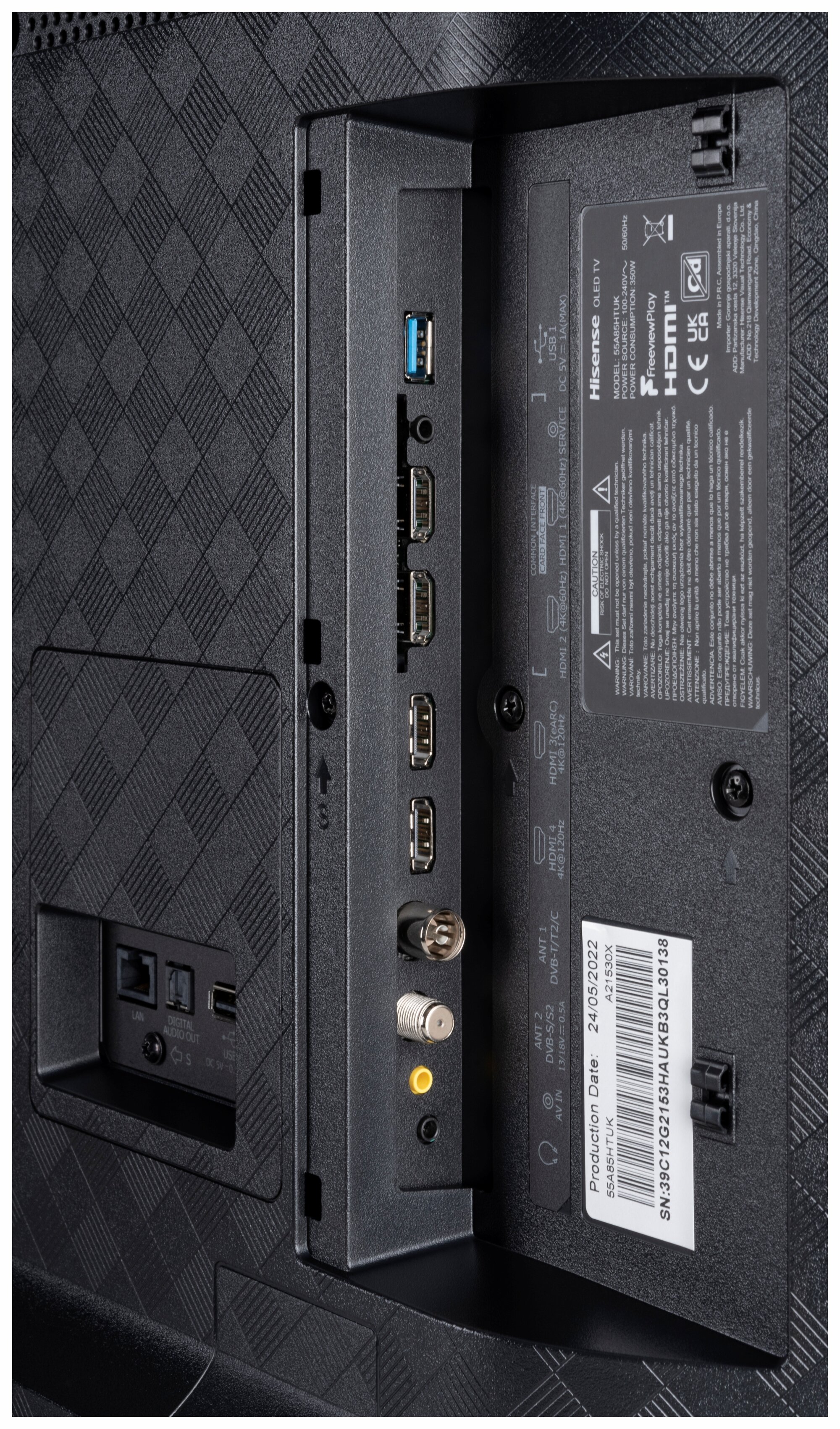 Hisense 55A85H Anschlüsse