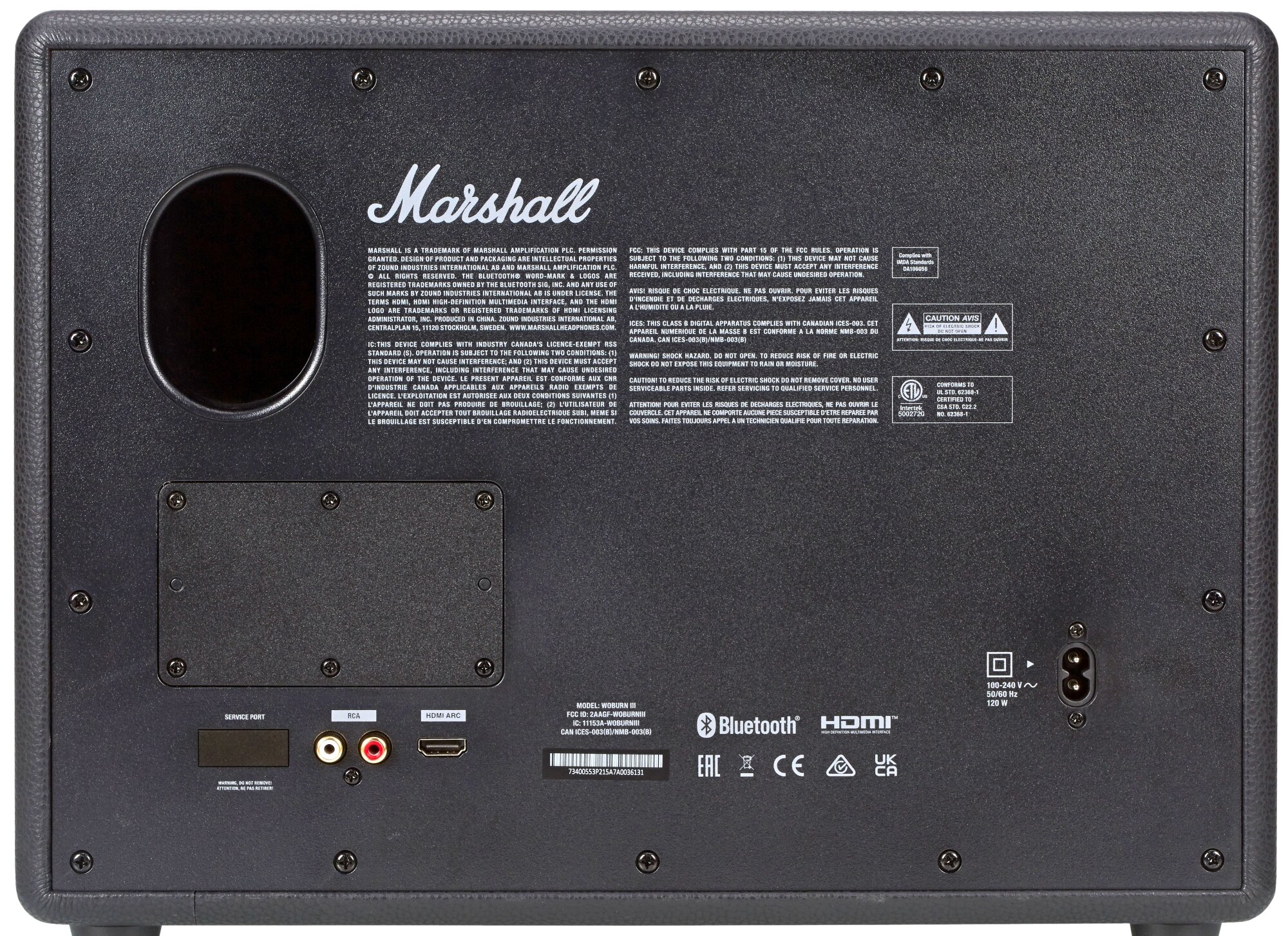 Marshall Woburn III Anschlüsse
