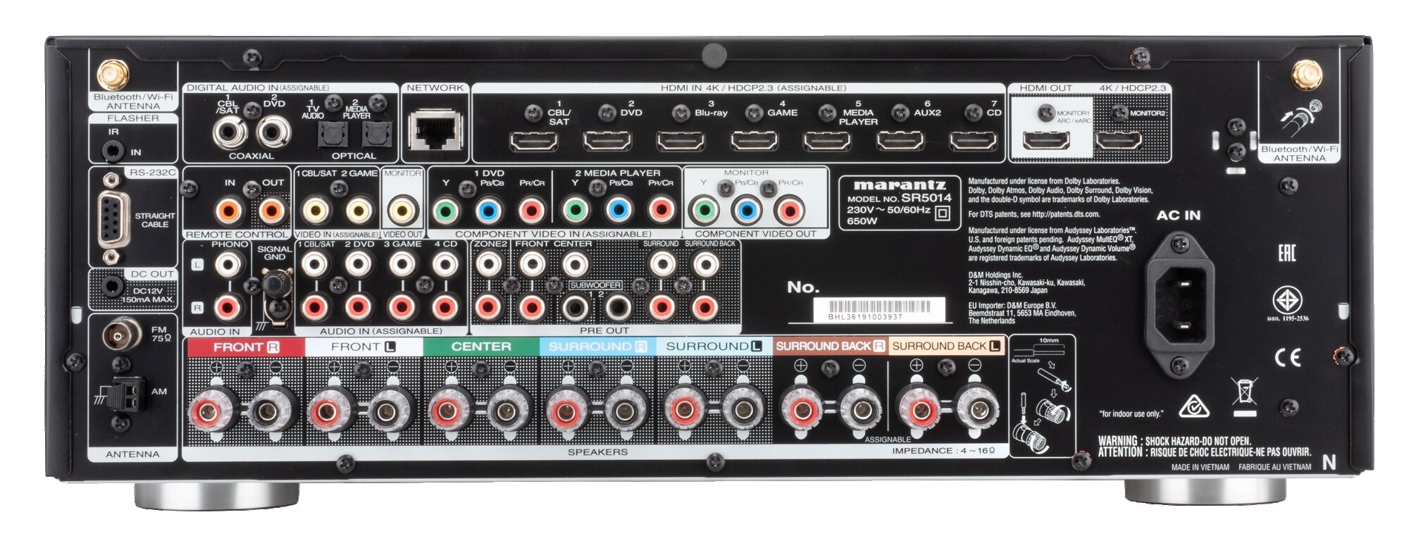 Marantz SR5014 Anschlüsse