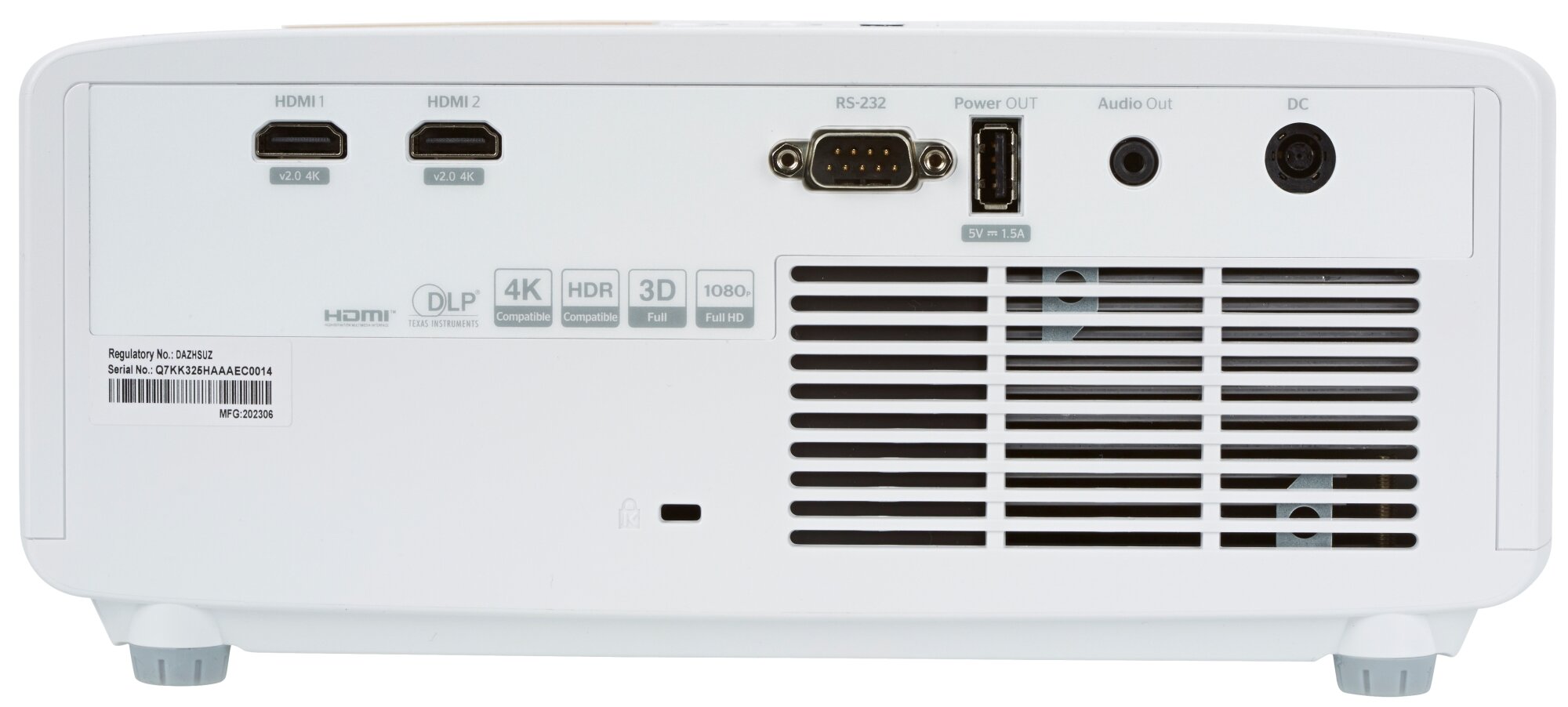 Optoma HZ146X-W Anschluesse